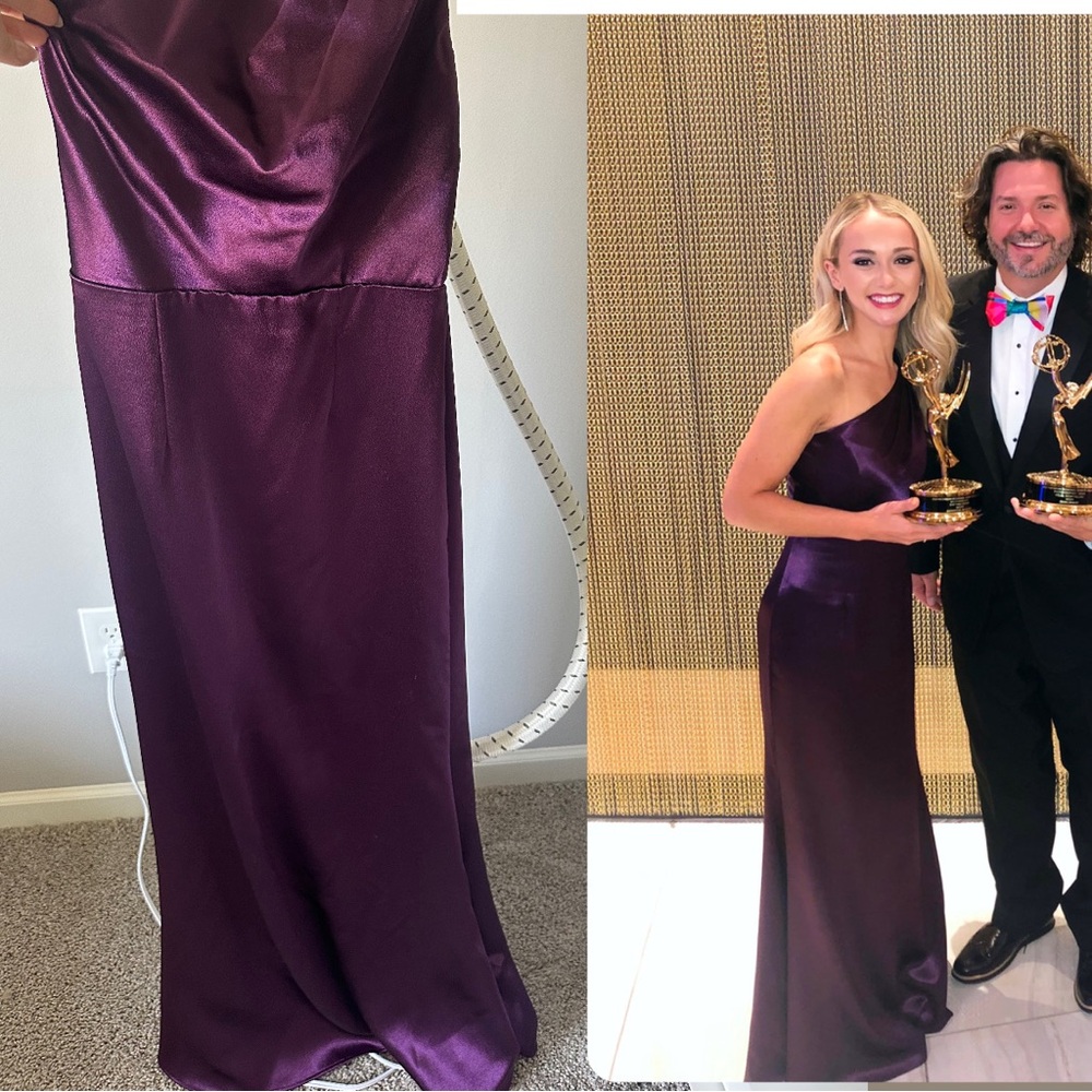 Purple evening gown